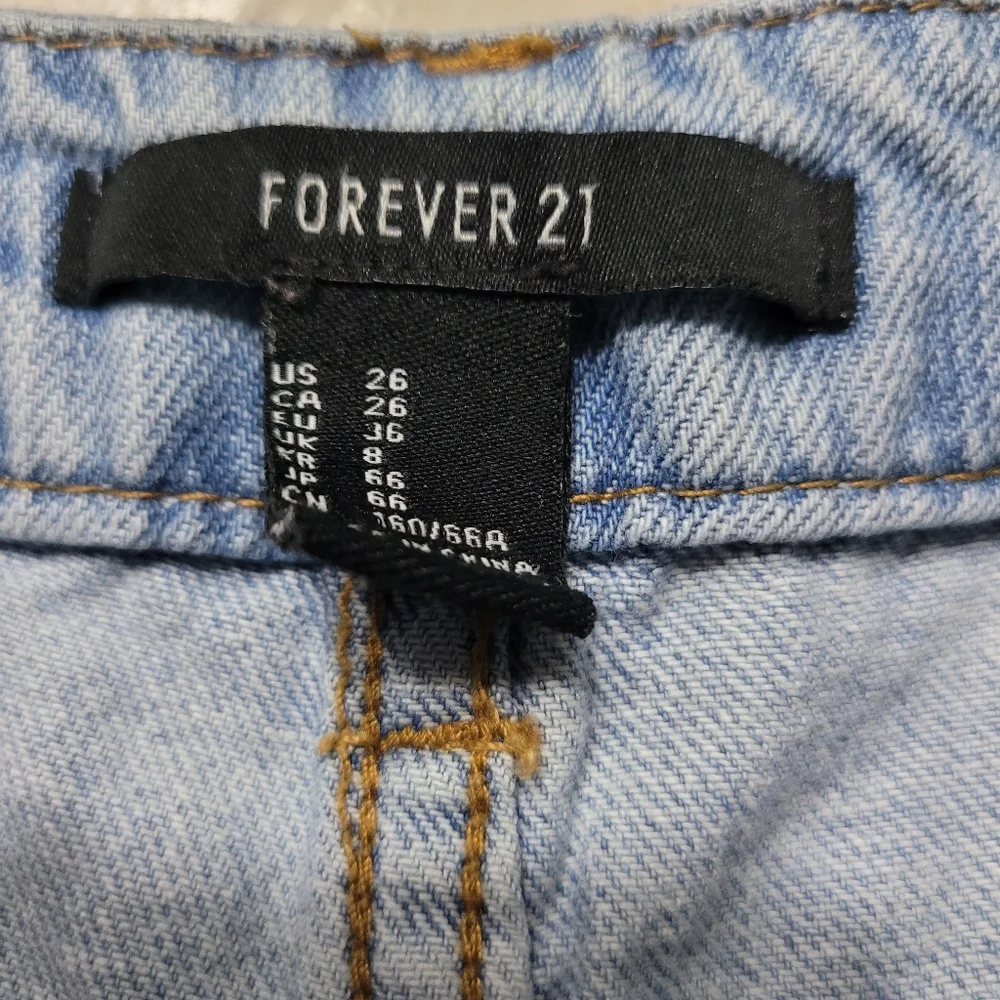 Forever 21 Crochet Lace Denim Shorts Sz 26